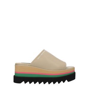 Stella McCartney Beige Leather Slippers Women's Sandals